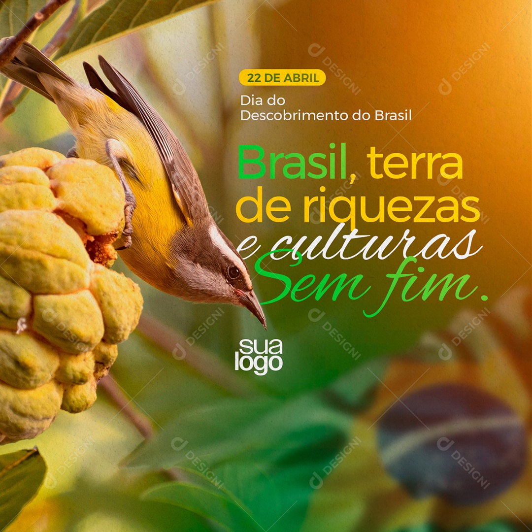 Dia Do Descobrimento Do Brasil 22 de Abril  Social Media PSD Editável