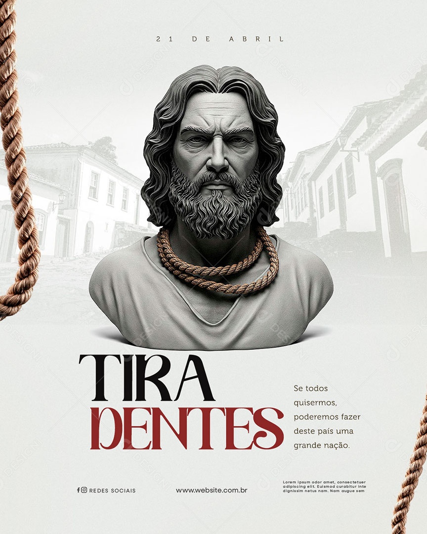 Dia de Tiradentes 21 de Abril Social Media PSD Editável