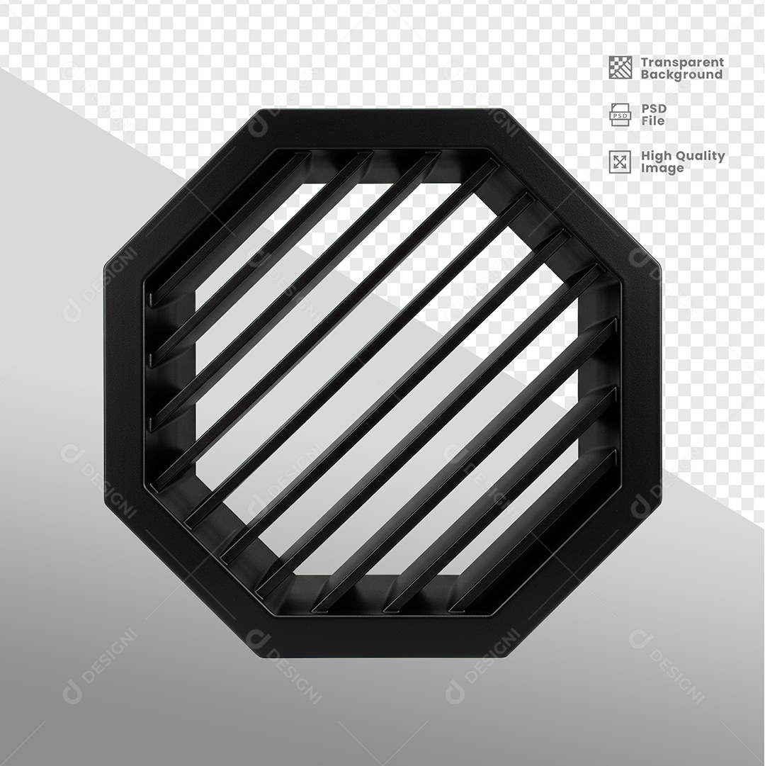 Placa de Metal Elemento 3D Para Composição PSD