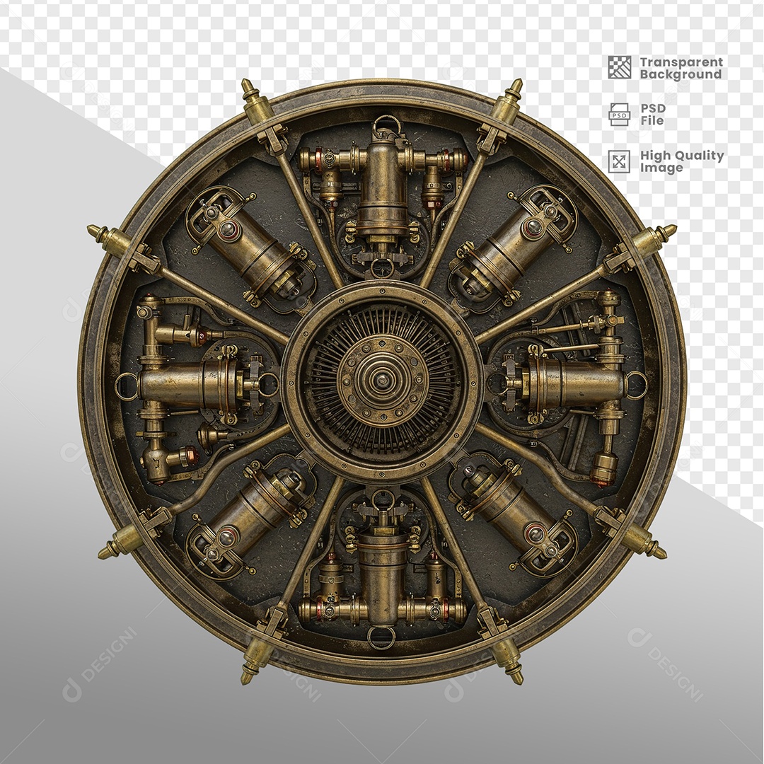 Escudo Redondo Elementos 3D para composição PSD