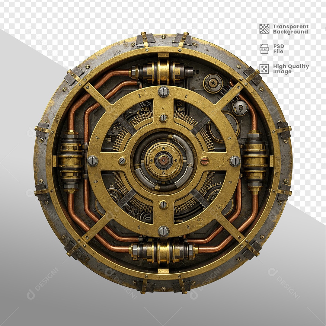 Escudo Redondo Elementos 3D para composição PSD