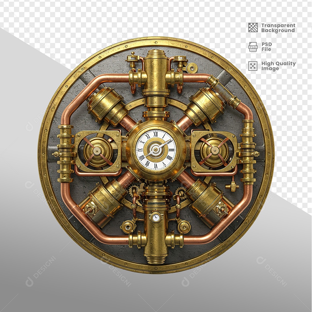 Escudo Redondo Elementos 3D para composição PSD