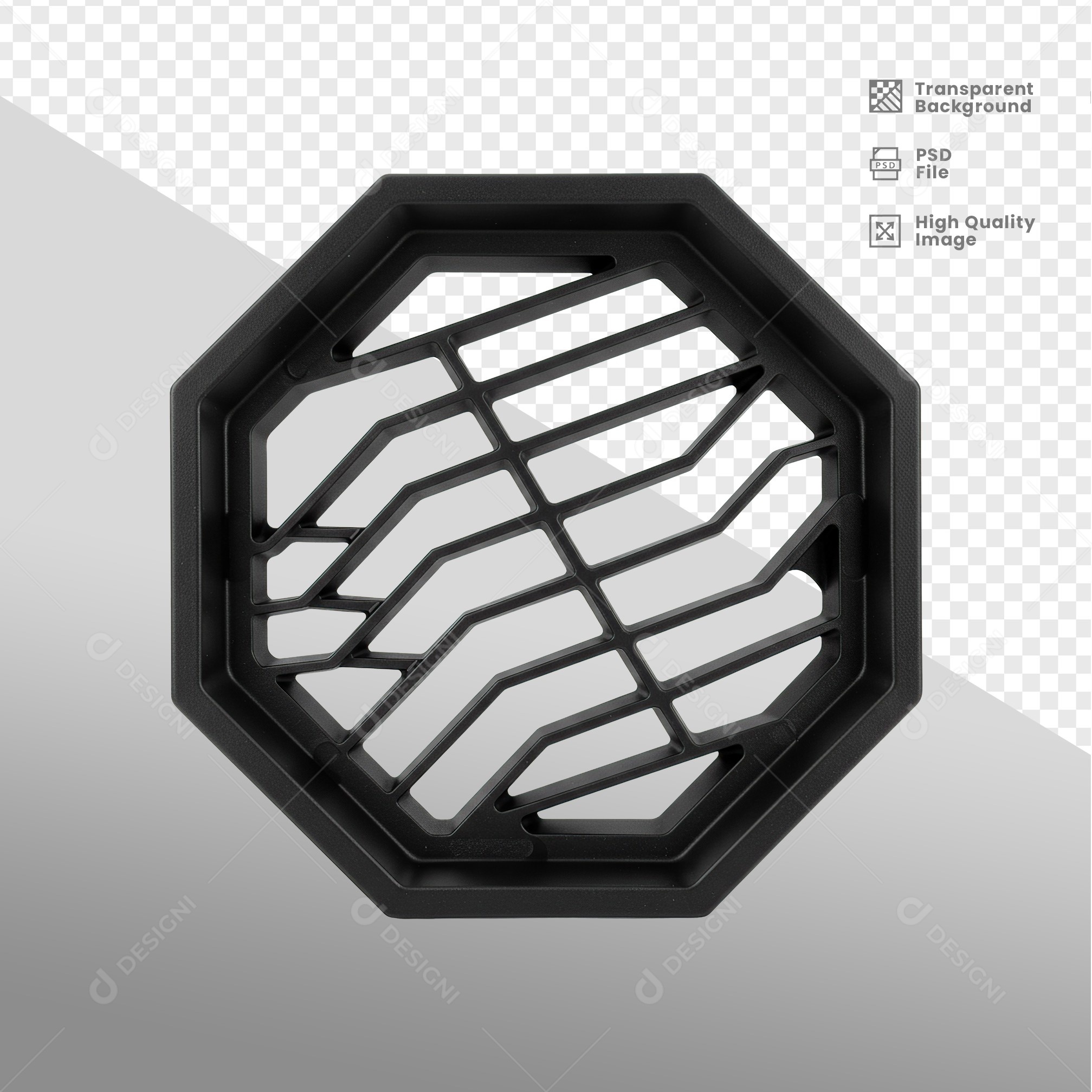 Placa de Metal Elemento 3D Para Composição PSD