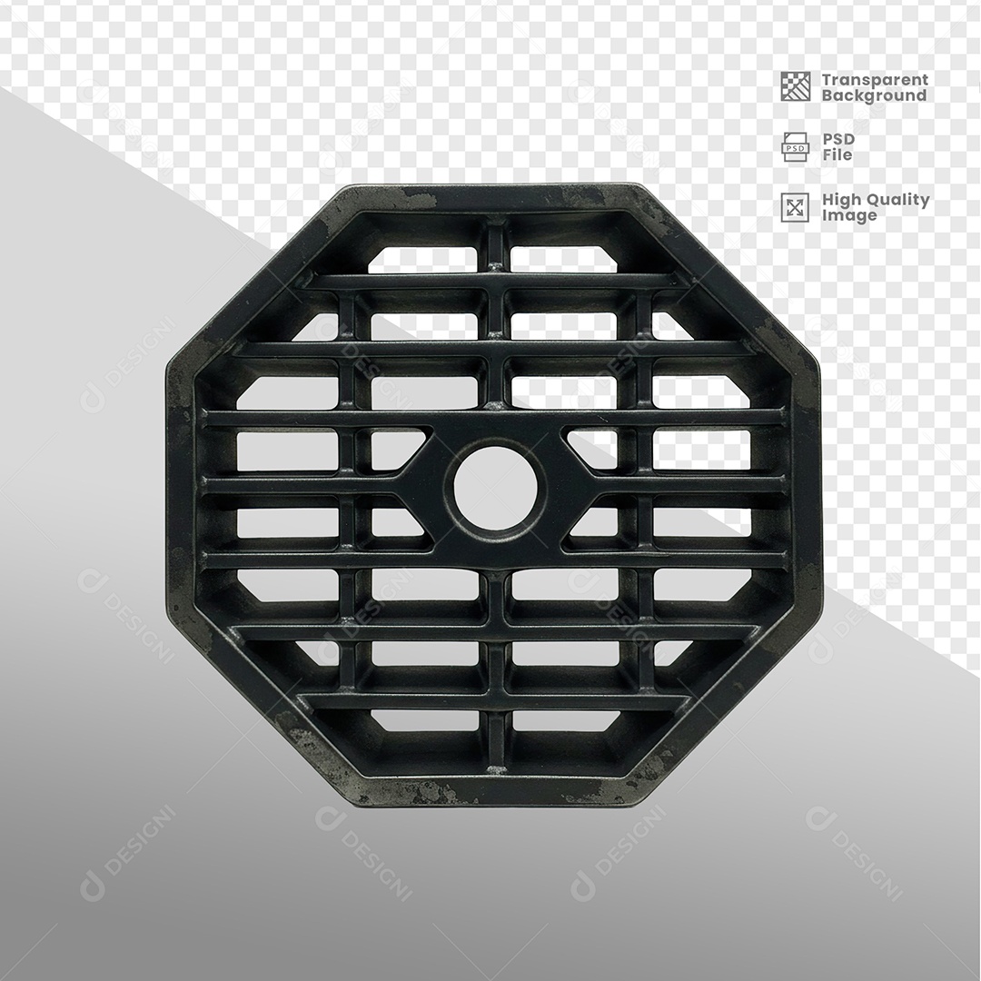 Placa de Metal Elemento 3D Para Composição PSD