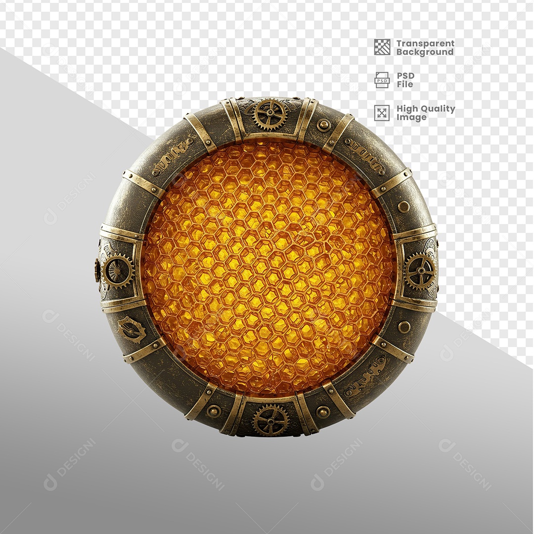 Moldura Circular Elemento 3D Para Composição PSD