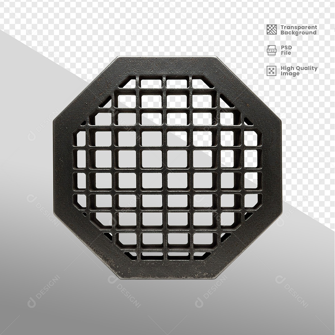 Placa de Metal Elemento 3D Para Composição PSD