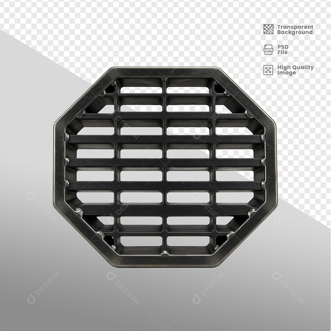 Placa de Metal Elemento 3D Para Composição PSD