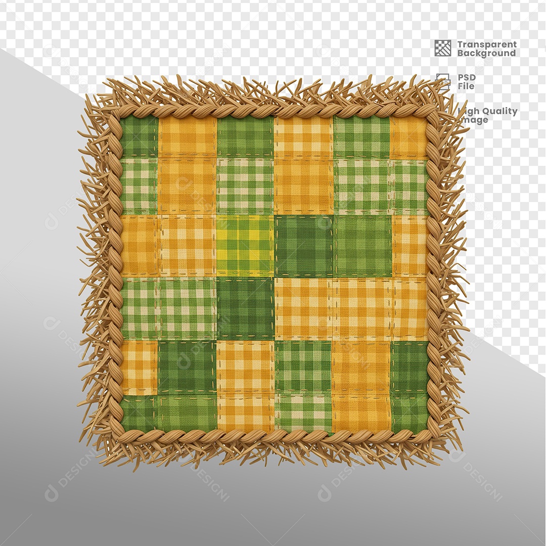 Tapete de São João Elemento 3D para Composição PSD