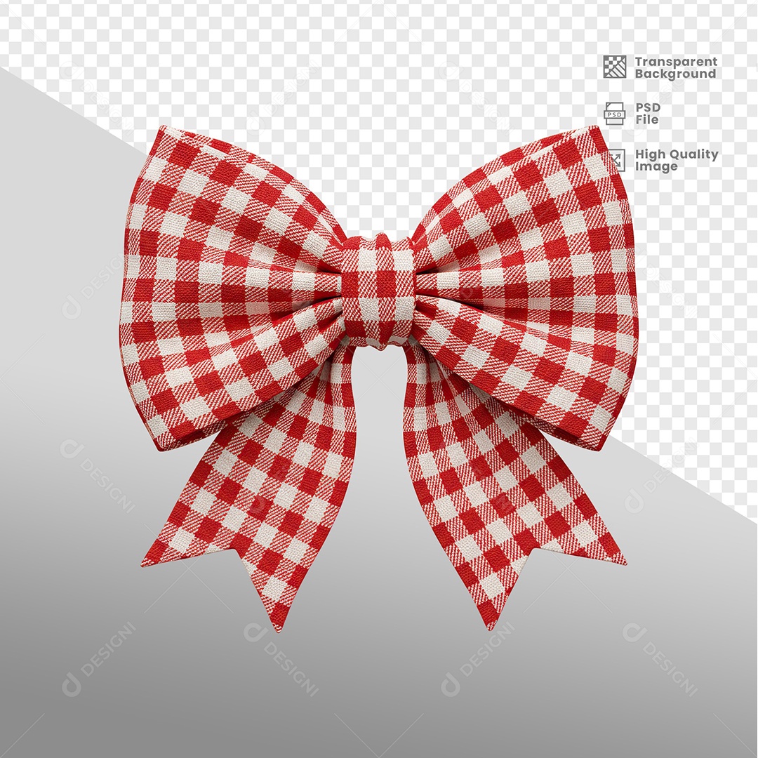 Laço de São João Elemento 3D para Composição PSD