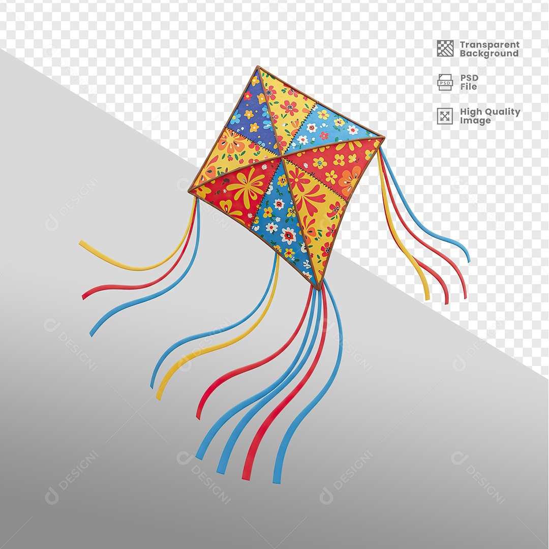 Pipa de São João Elemento 3D para Composição PSD