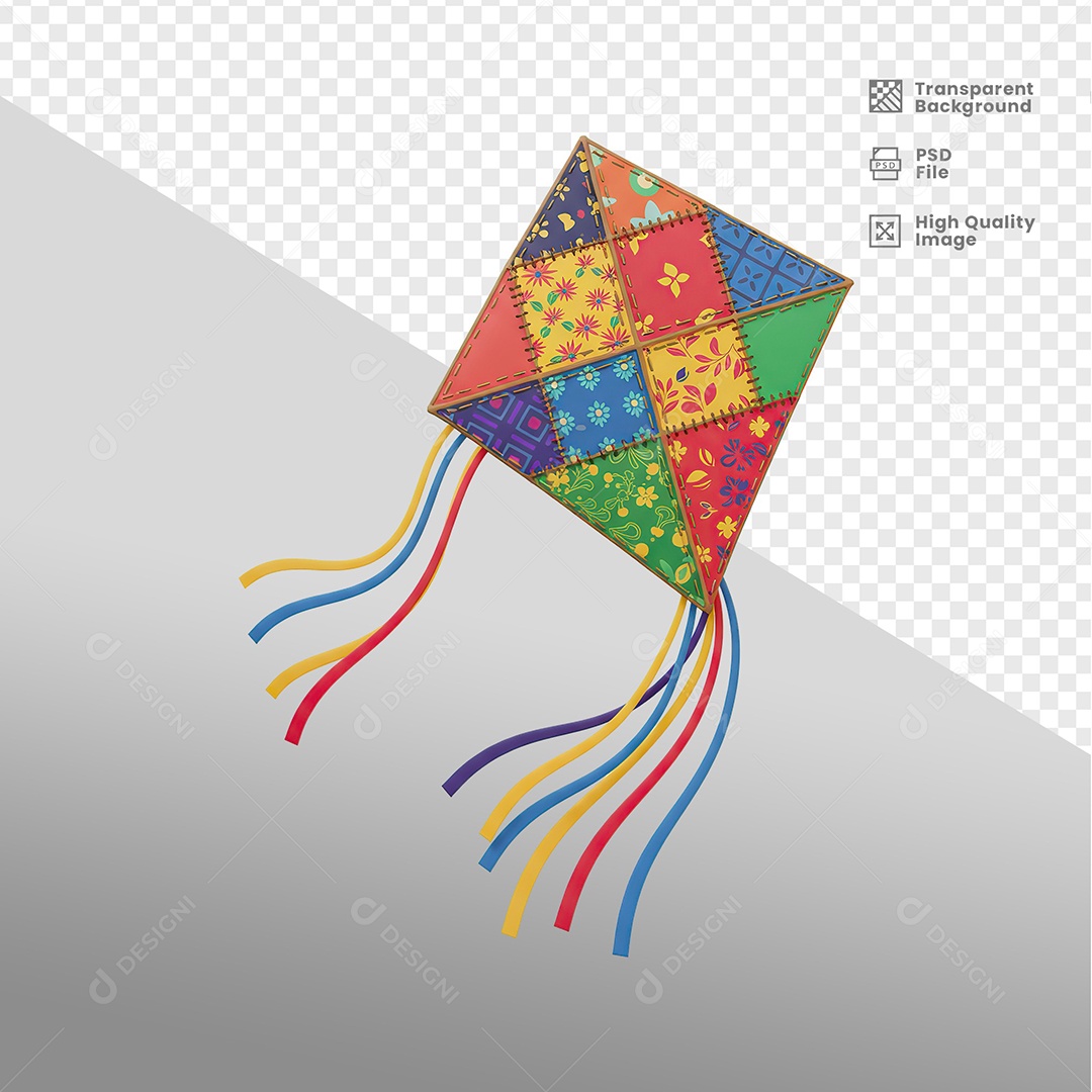 Pipa de São João Elemento 3D Para Composição PSD