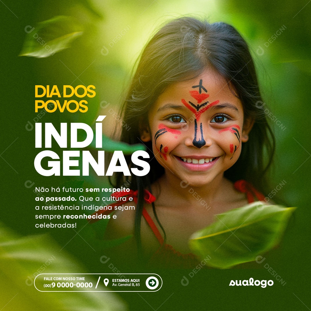 Dia dos Povos Indígenas 19 de Abril Social Media PSD Editável