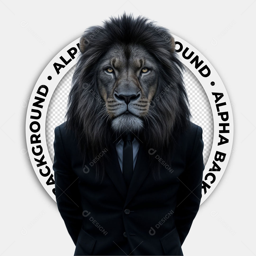 Elemento 3D Leão do Inposto de Renda Para Composição PSD