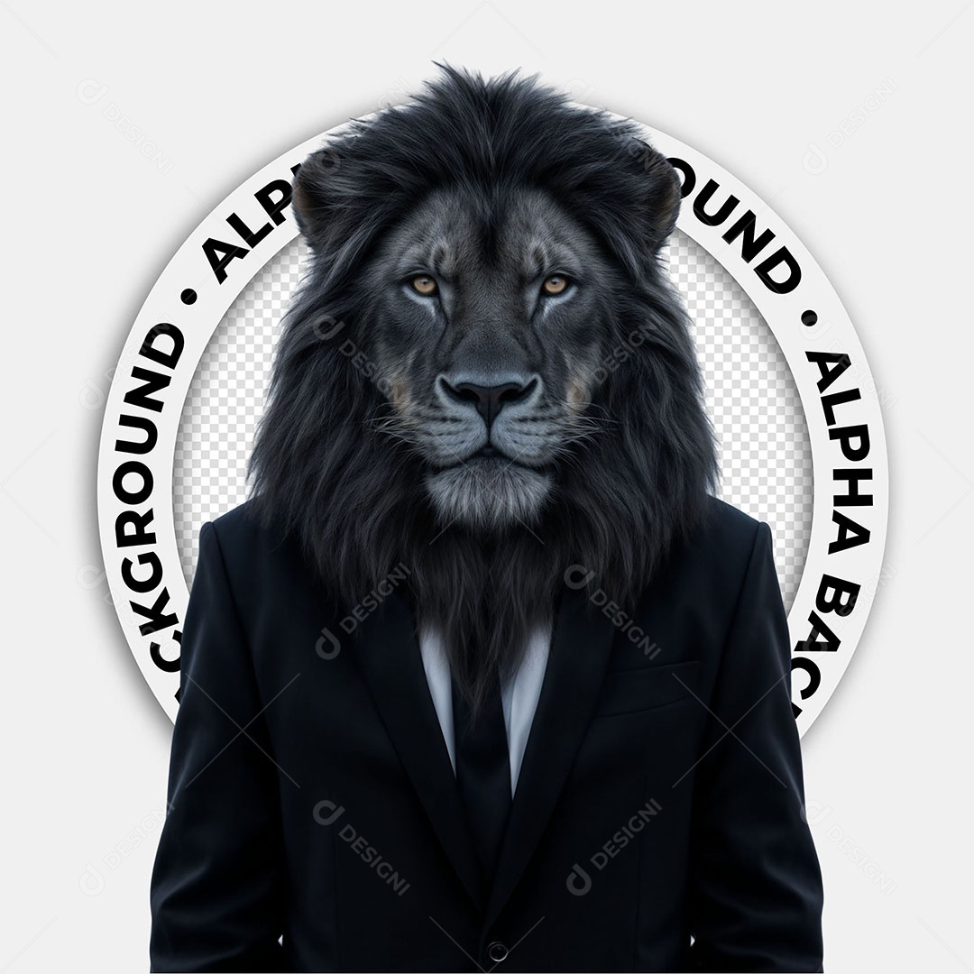 Elemento 3D Leão do Inposto de Renda Para Composição PSD