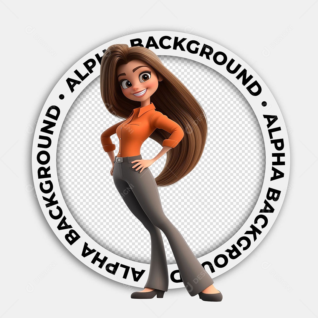 Personagem 3D Mulher Empresária Para Composição PSD