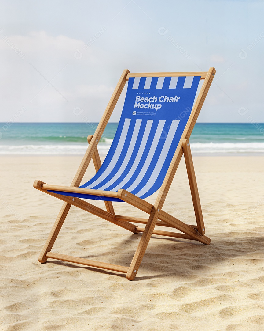 Cadeira de Praia Mockup PSD Editável