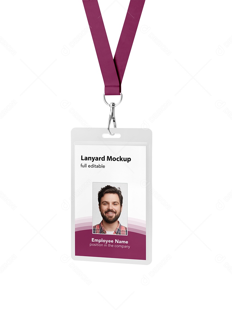 Crachá PSD Editável Mockup