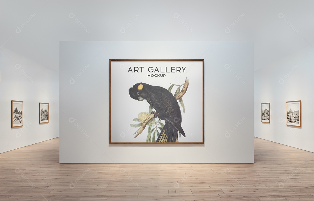 Mockup Galeria de Arte PSD Editável