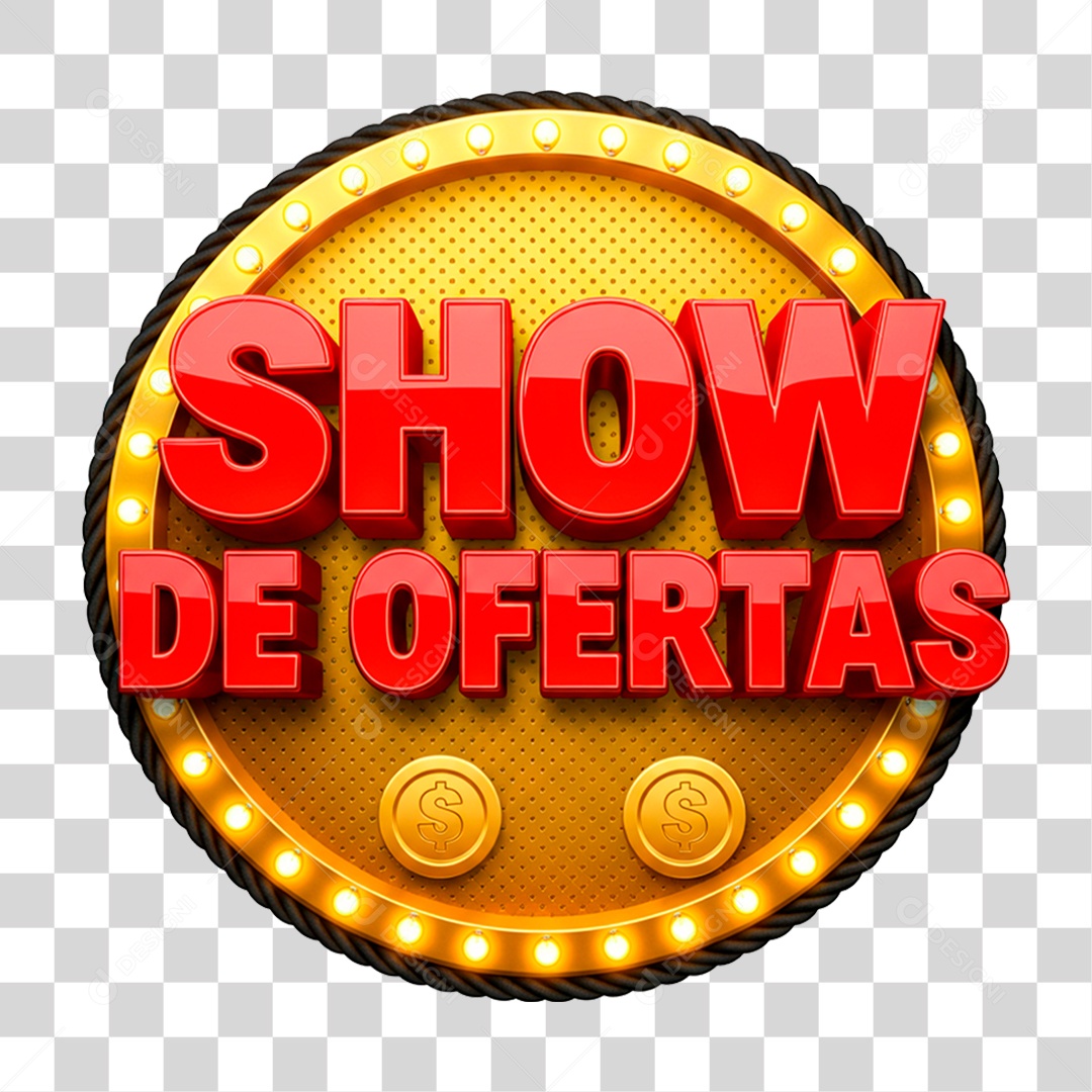 Selo 3D Show de Ofertas PNG Transparente