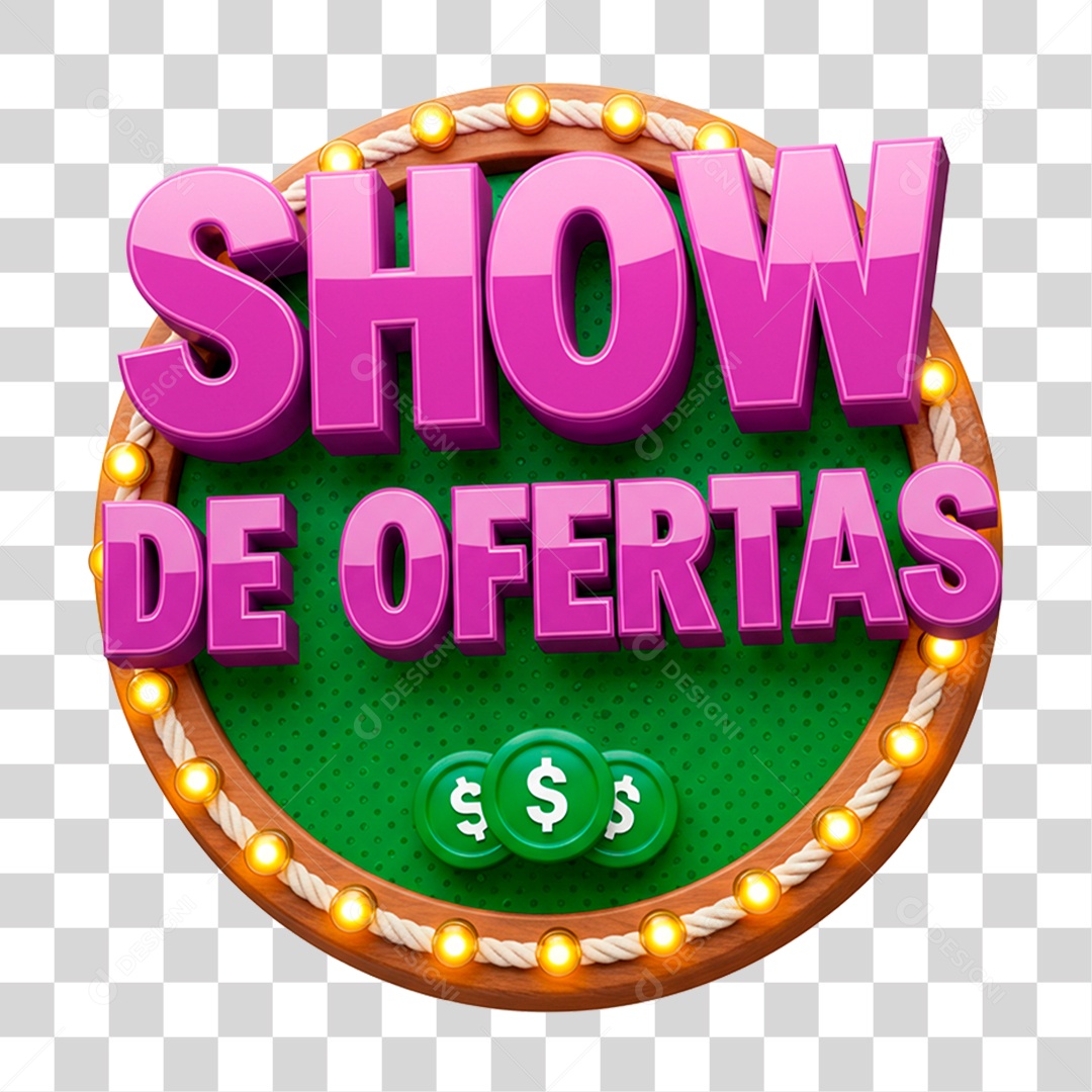 Selo 3D Show de Ofertas PNG Transparente