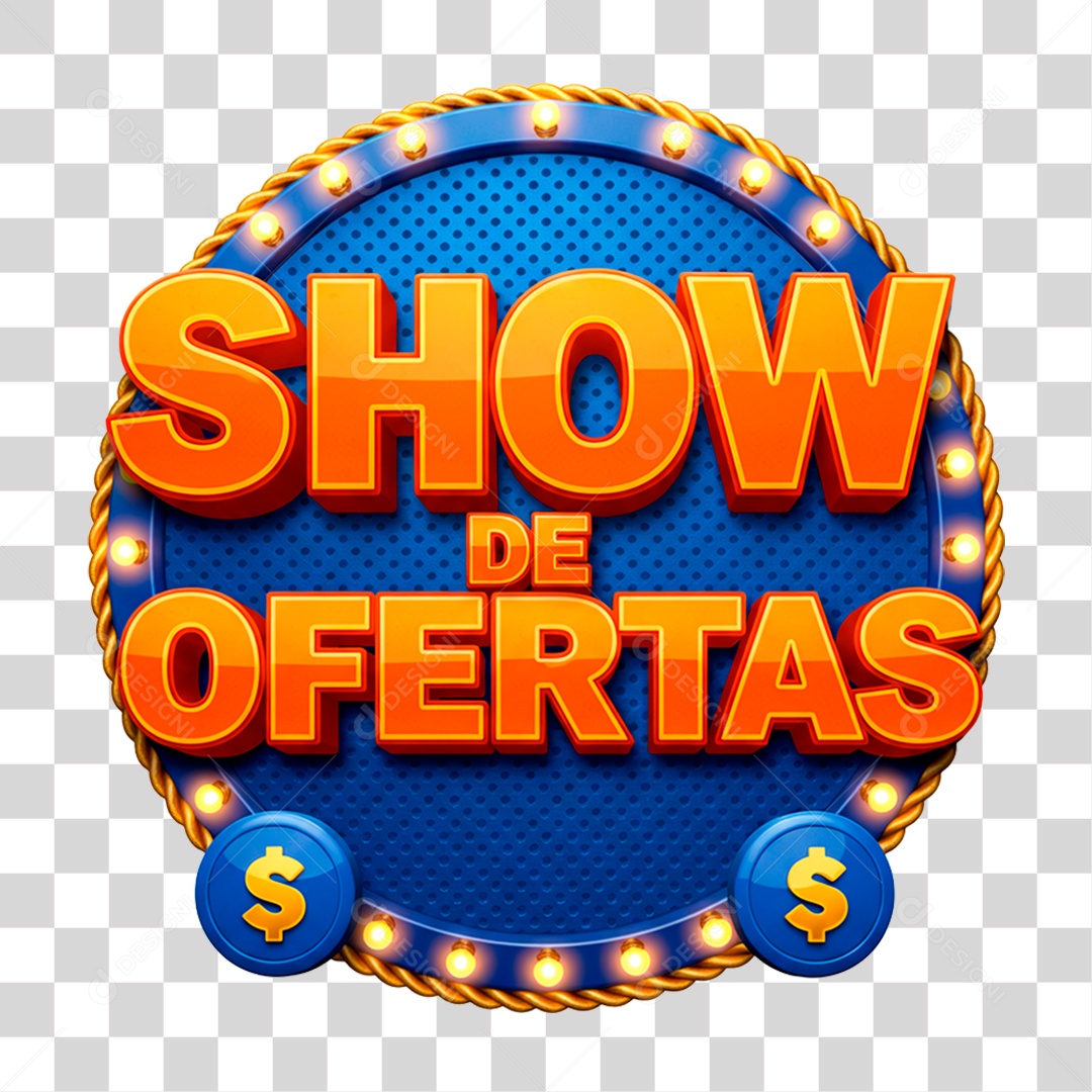 Selo 3D Show de Ofertas PNG Transparente