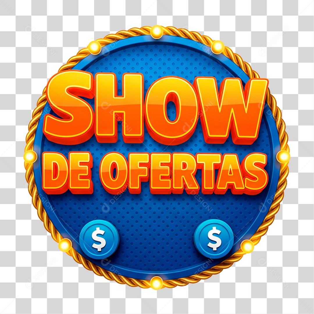 Selo 3D Show de Ofertas PNG Transparente