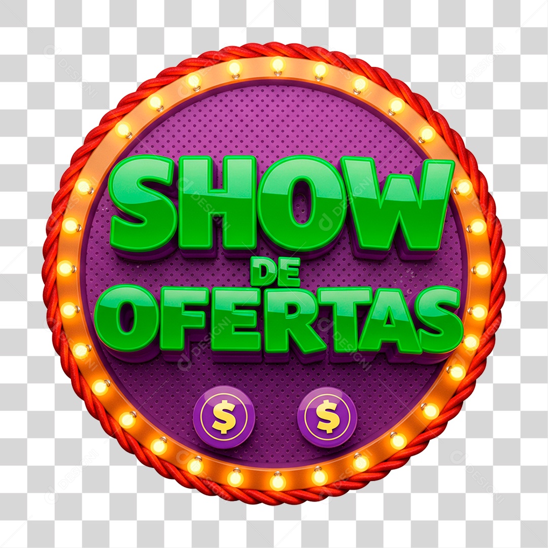Transparent 3D Offer Show Seal PNG
