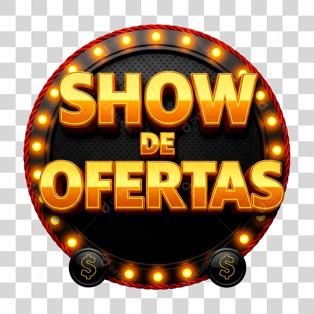 Selo 3D Show de Ofertas PNG Transparente