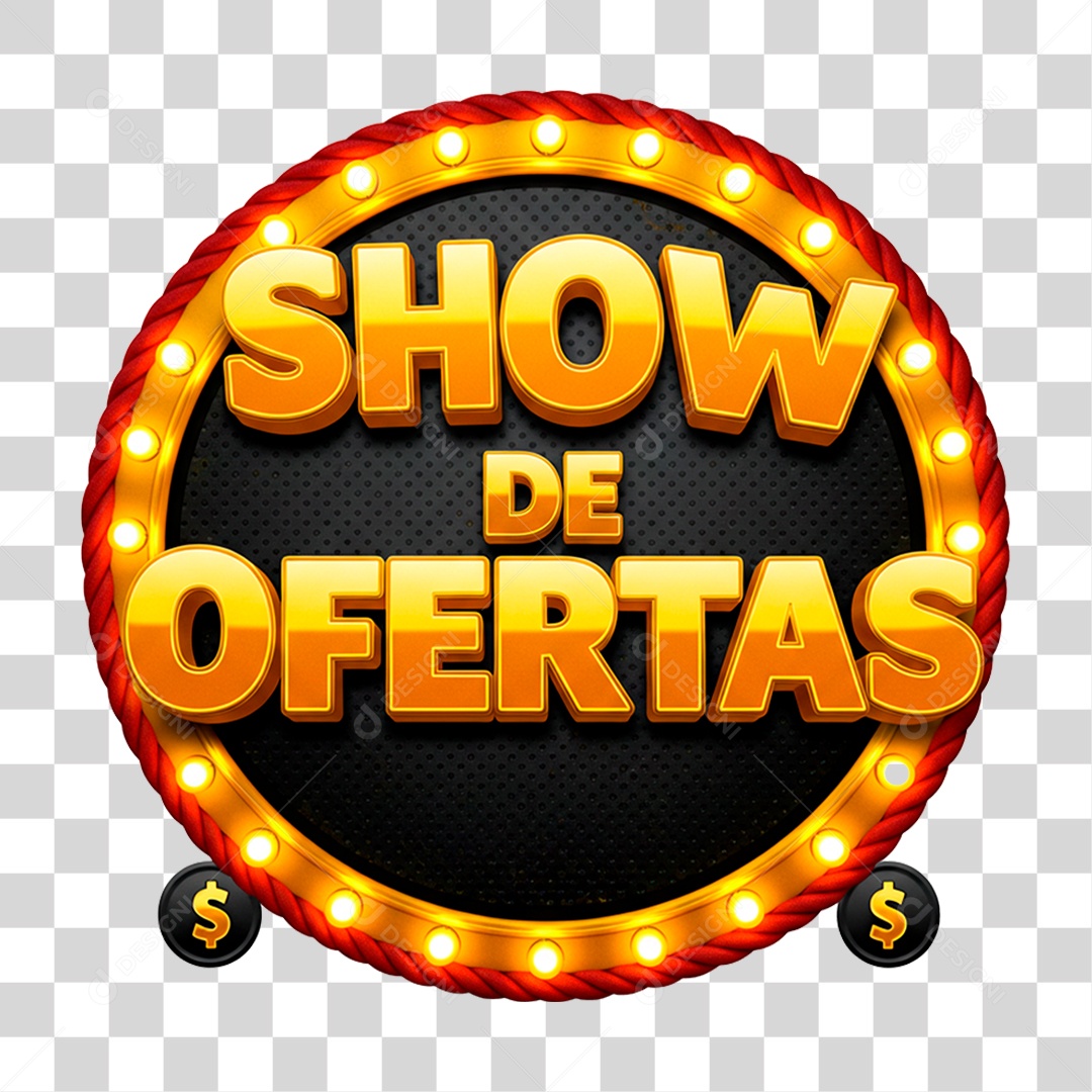 Transparent 3D Offer Show Seal PNG