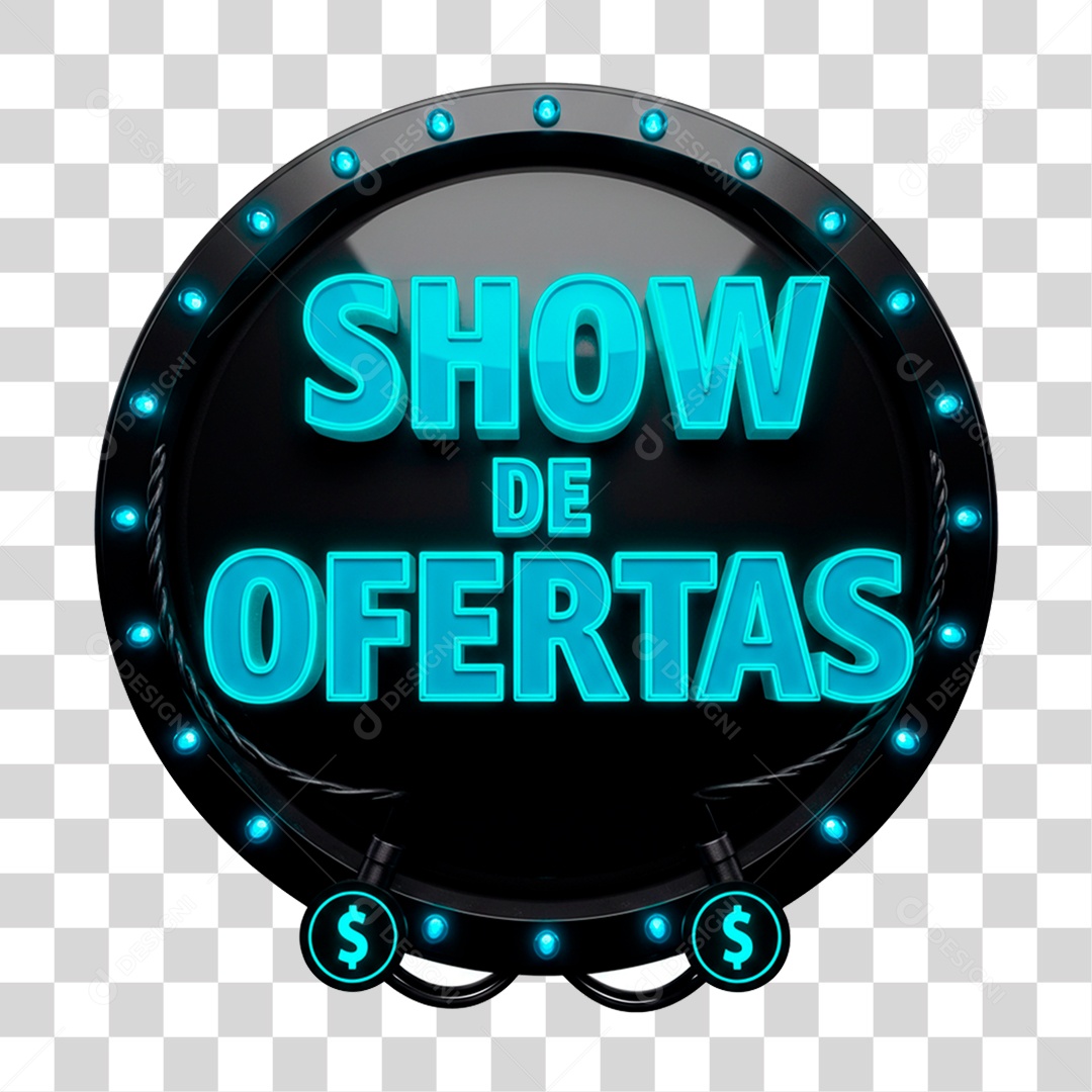 Selo 3D Show de Ofertas PNG Transparente