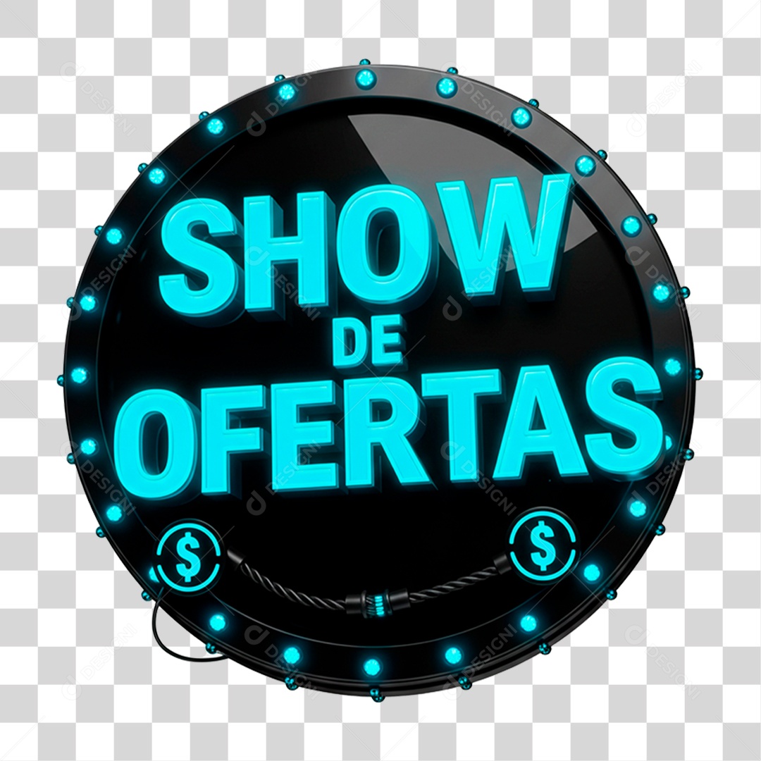 Selo 3D Show de Ofertas PNG Transparente