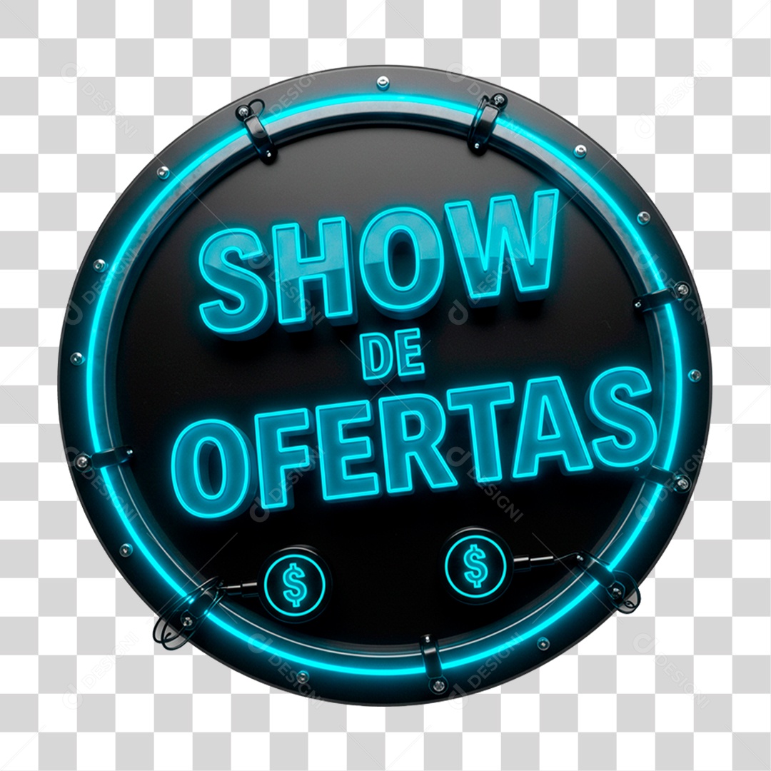 Selo 3D Show de Ofertas PNG Transparente