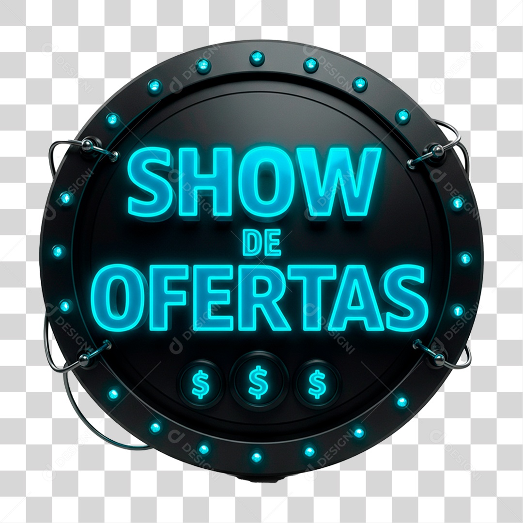 Selo 3D Show de Ofertas PNG Transparente