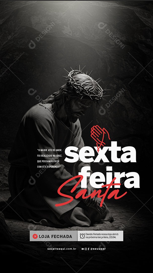 Story Sexta Feira Santa 18 de Abril Social Media PSD Editável