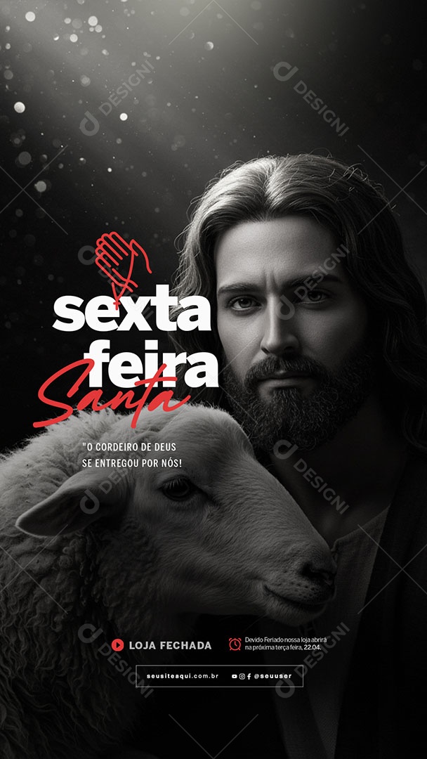 Story Sexta Feira Santa 18 de Abril Social Media PSD Editável