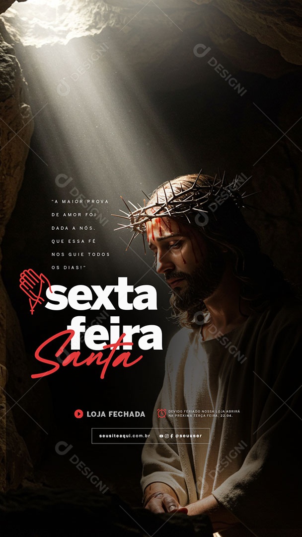 Story Sexta Feira Santa 18 de Abril Social Media PSD Editável