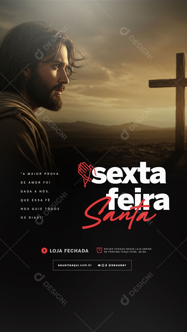 Story Sexta Feira Santa 18 de Abril Social Media PSD Editável