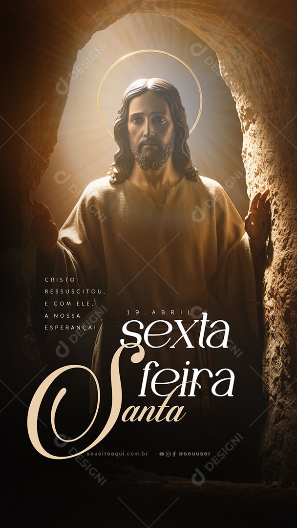 Story Sexta Feira Santa 18 de Abril Social Media PSD Editável