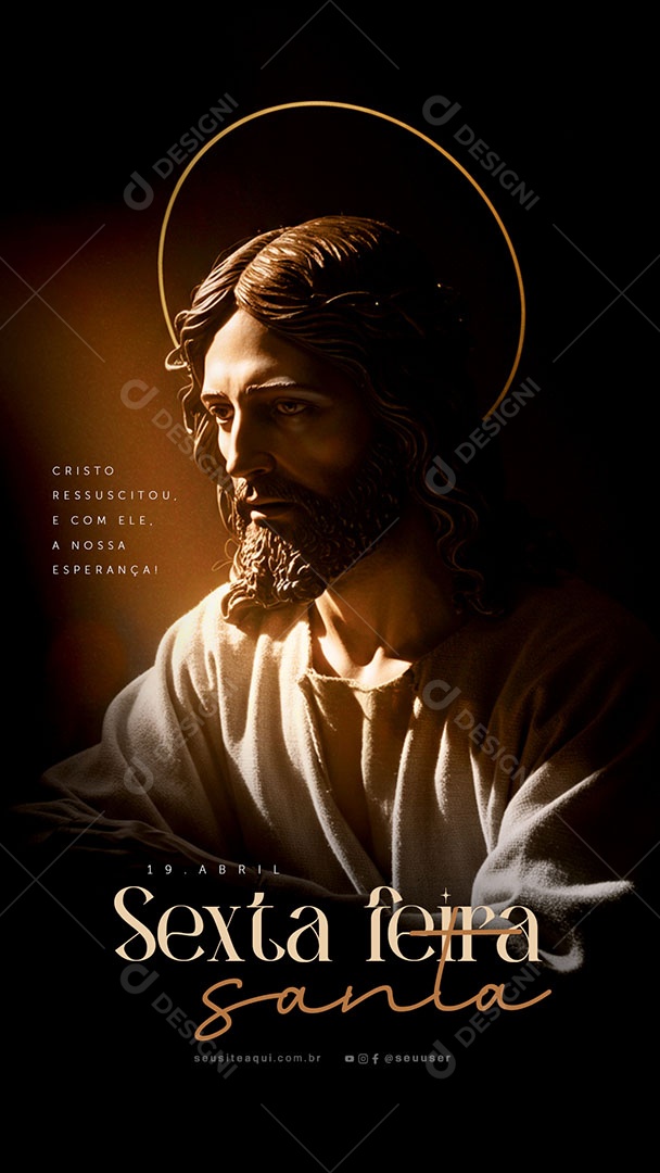 Story Sexta Feira Santa 18 de Abril Social Media PSD Editável