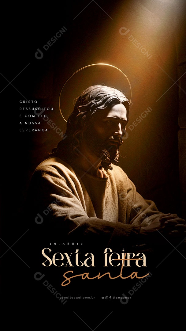 Story Sexta Feira Santa 18 de Abril Social Media PSD Editável