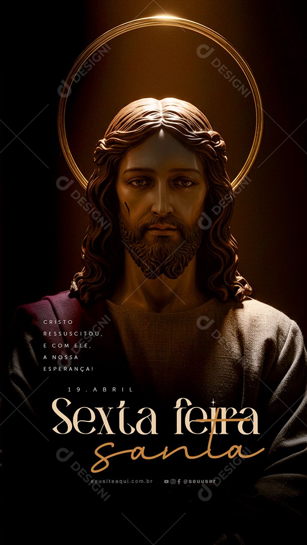 Story Sexta Feira Santa 18 de Abril Social Media PSD Editável