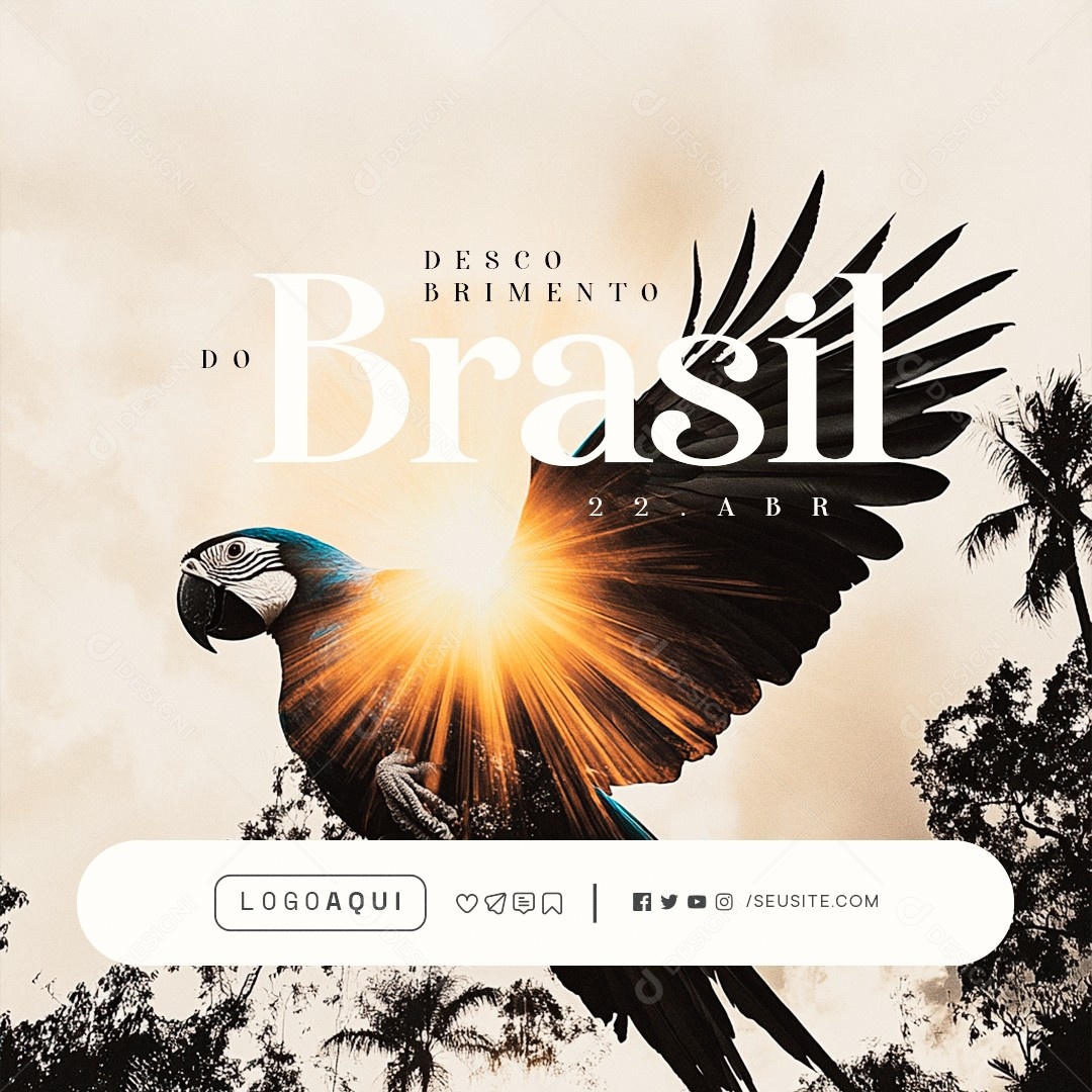 Social Media Dia do Descobrimento do Brasil 22 de Abril PSD Editável