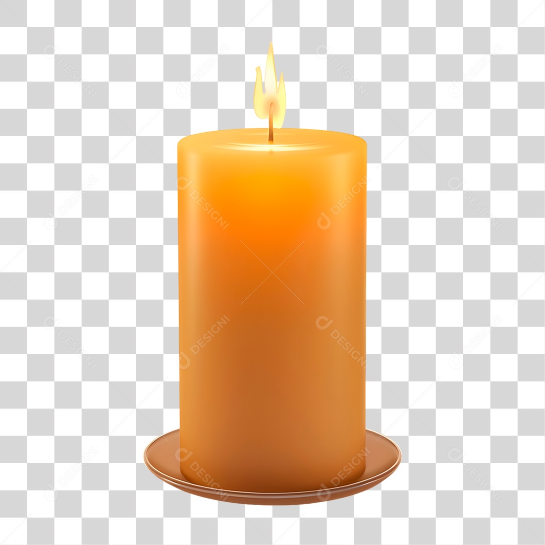 Vela Acesa PNG Transparente