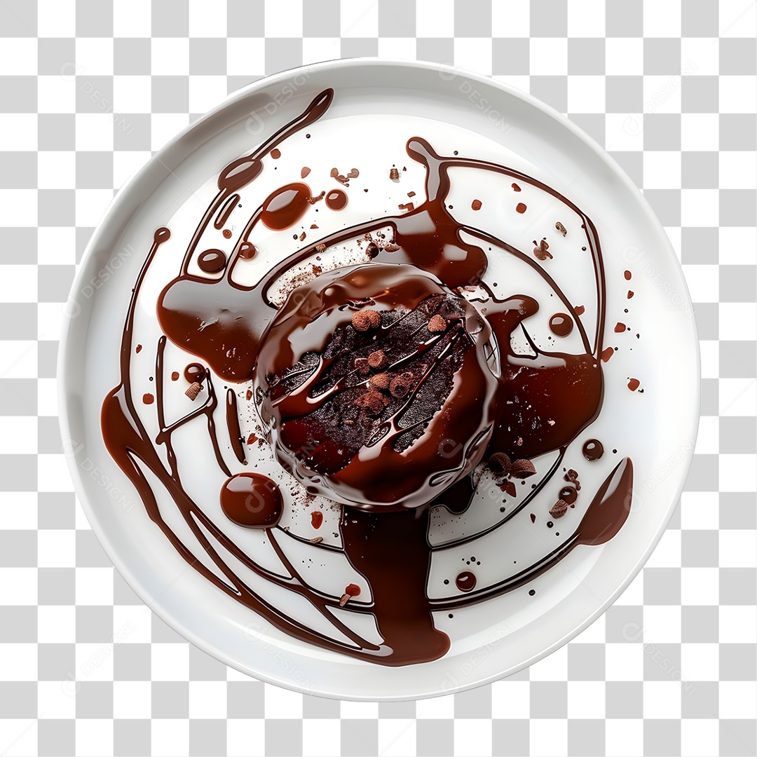 Bolo de Chocolate PNG Transparente