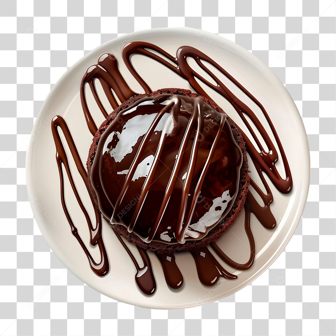 Bolo de Chocolate PNG Transparente