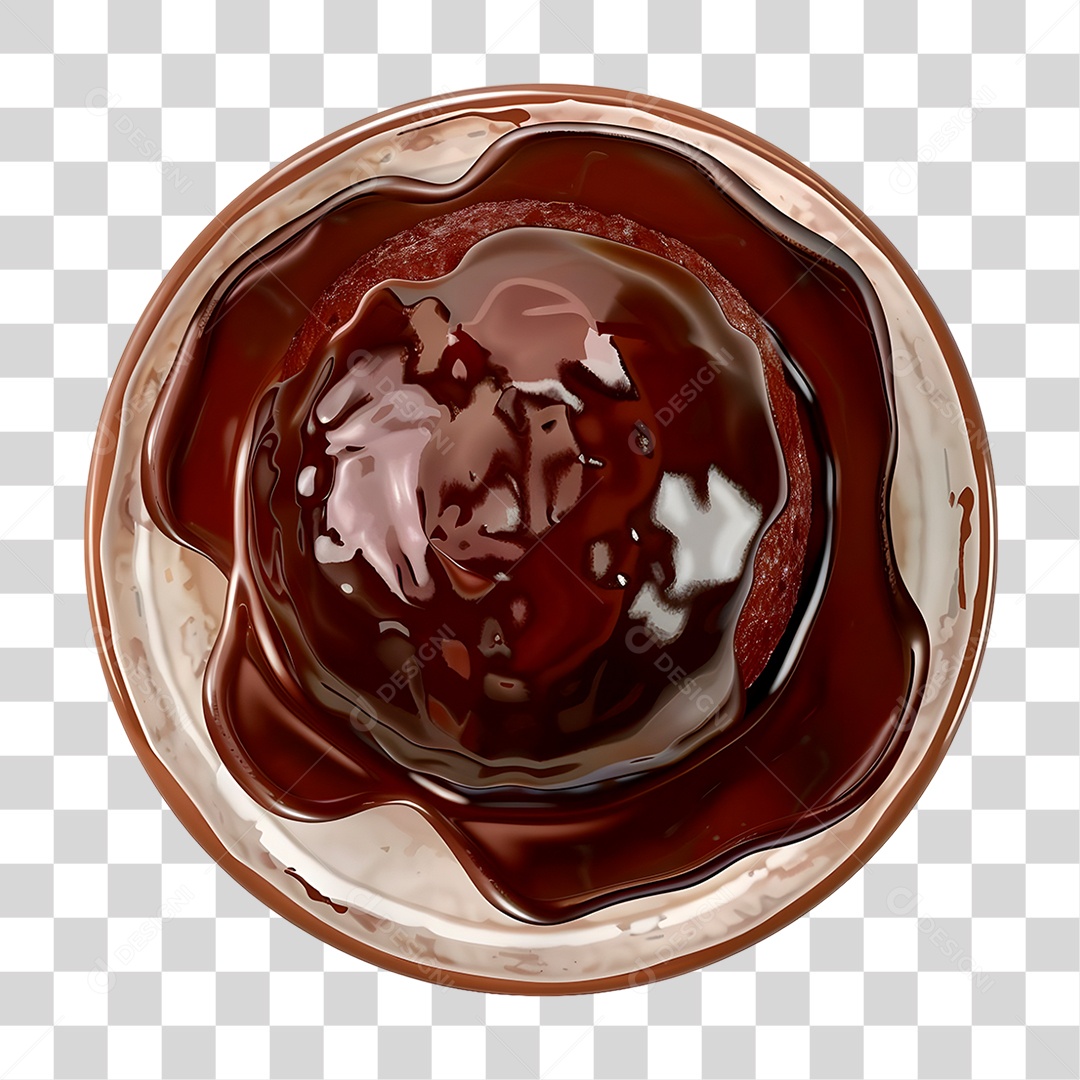 Bolo de Chocolate PNG Transparente