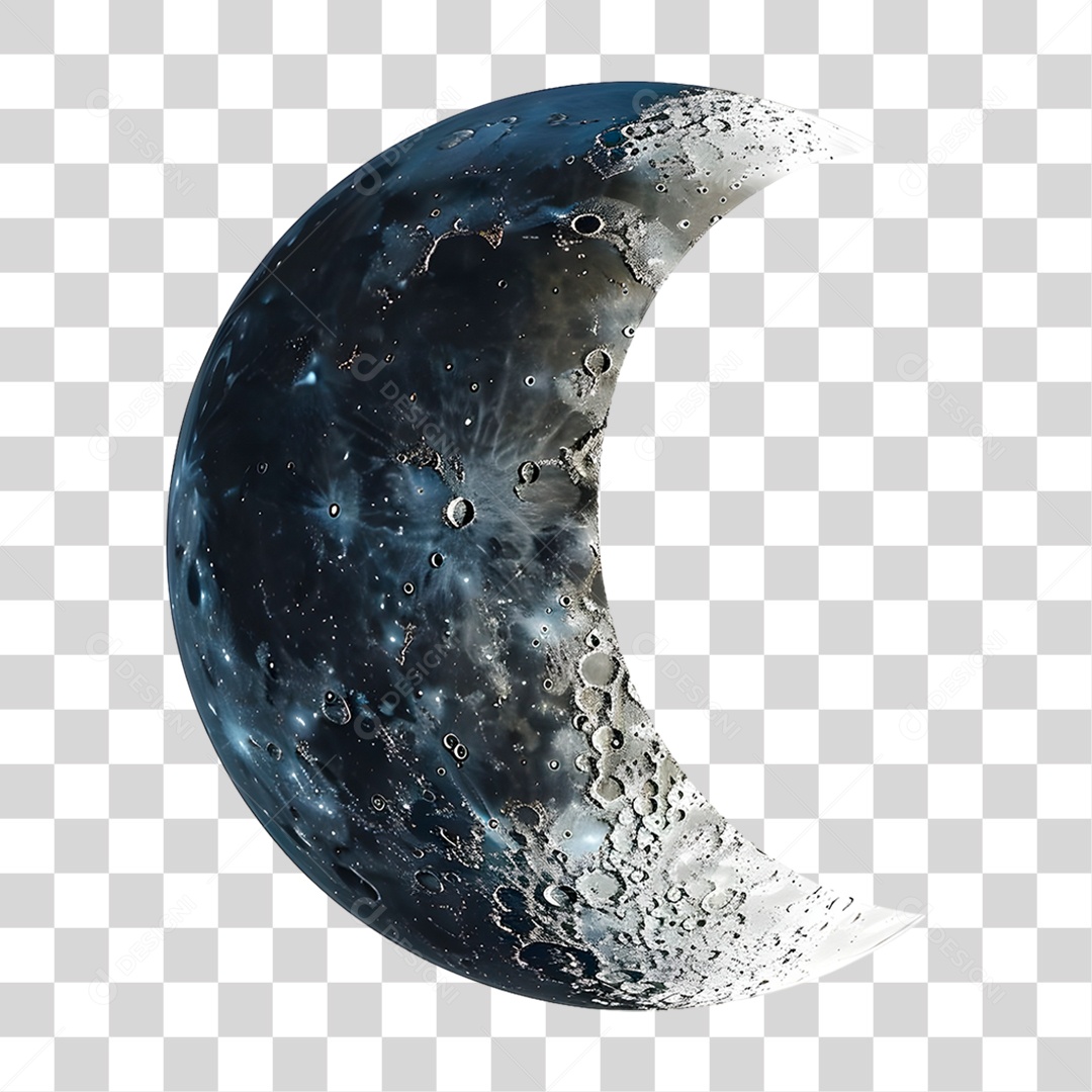 Lua Minguante PNG Transparente
