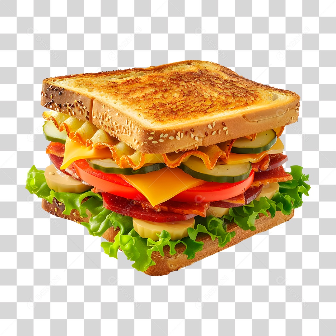 Sanduíche de Presunto PNG Transparente