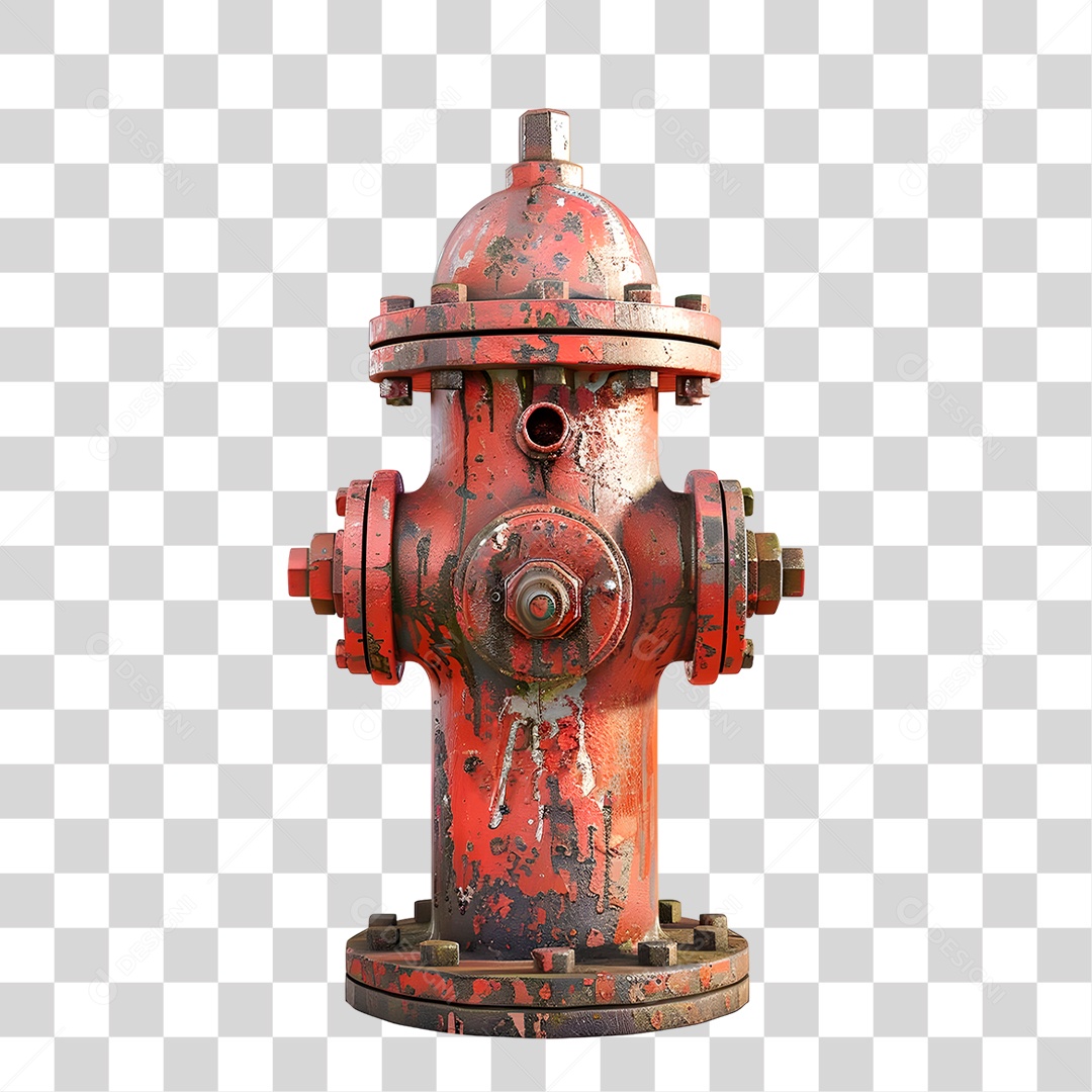 Hidrante Vermelho PNG Transparente