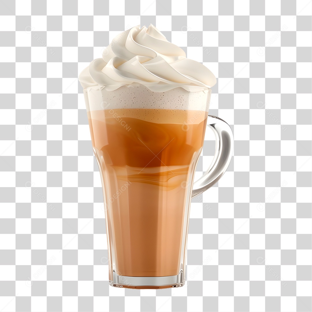 Caneca de Capuccino PNG Transparente